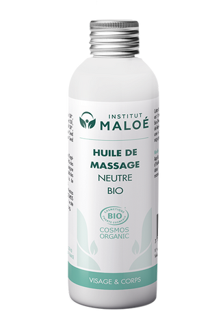 HUILE DE MASSAGE NEUTRE BIO - VISAGE ET CORPS - INSTITUT MALOÉ