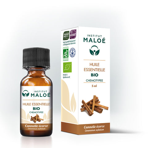 HUILE ESSENTIELLE CANNELLE ÉCORCE BIO - INSTITUT MALOÉ